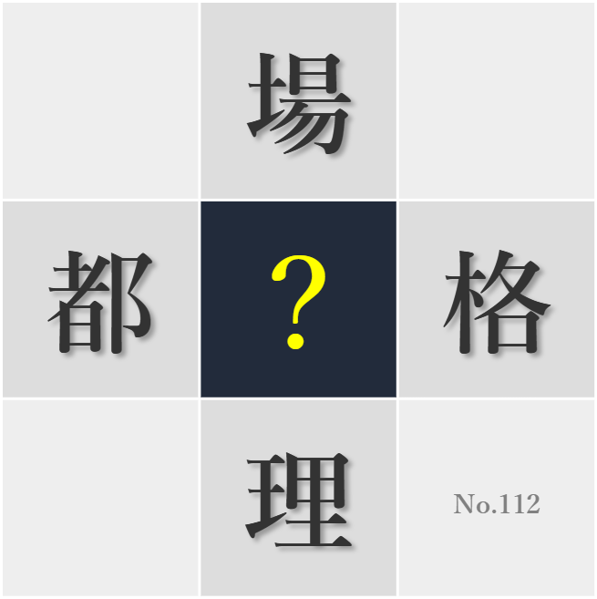 漢字クイズ No112:○コンは和気藹々と楽しもう
