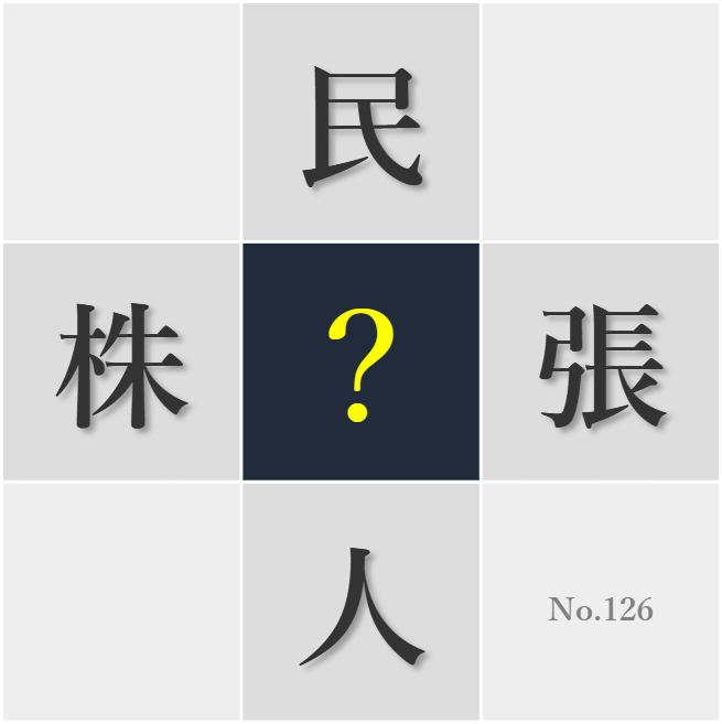 漢字クイズ No126:○体的に判断し行動することが大切だ
