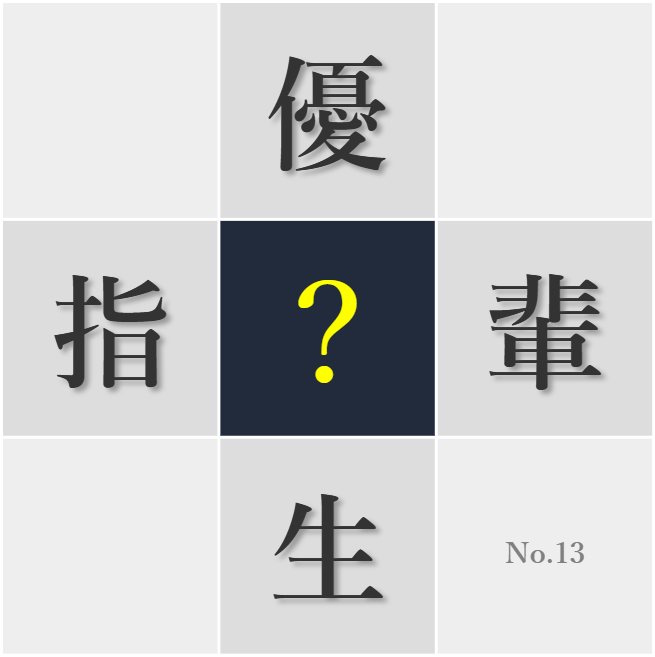 漢字クイズ No13:○を見据えて行動することが重要だ
