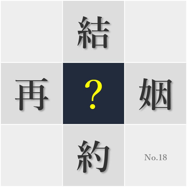 漢字クイズ No18:○約者と将来の夢を語り合おう
