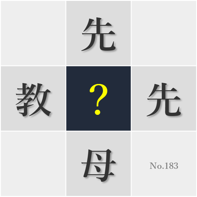 漢字クイズ No183:○父母の話には生きる知恵が詰まっている
