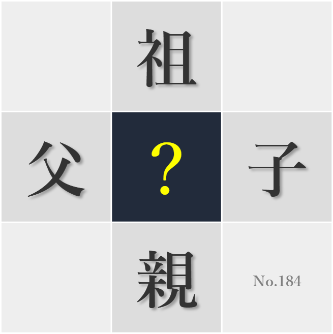 漢字クイズ No184:○の笑顔が我が家を明るくする
