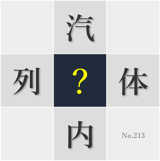 漢字クイズ No213:○の運転は他者への気配りが必要だ
