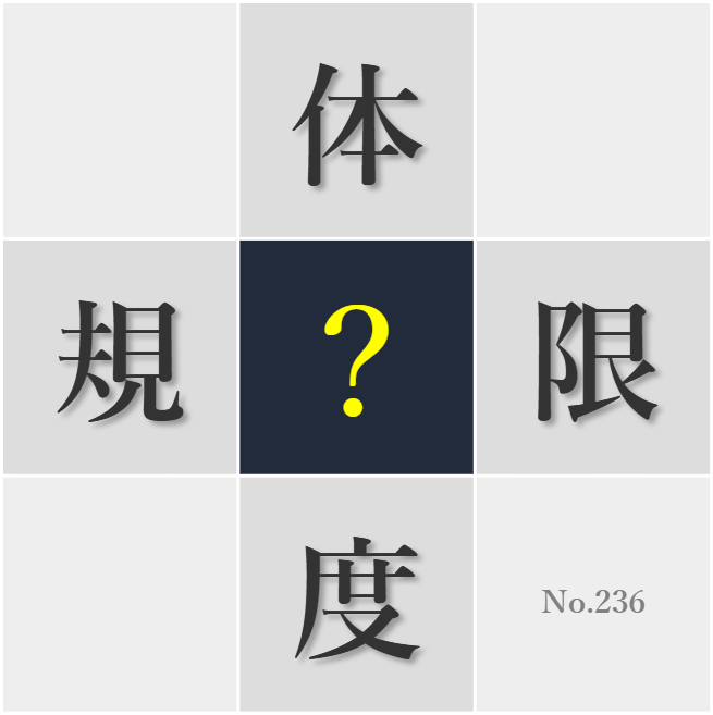 漢字クイズ No236:○作過程を楽しむことで充実感が得られる
