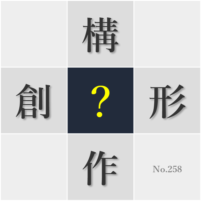 漢字クイズ No258:○形美を楽しむ心があるといい
