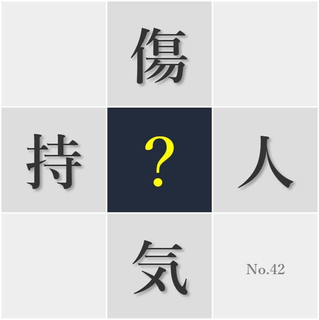 漢字クイズ No42:○人の笑顔を思い浮かべ前向きになる
