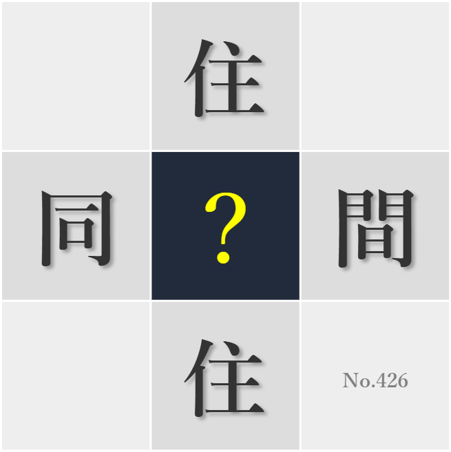 漢字クイズ No426:○心地の良さは生活の質を左右する
