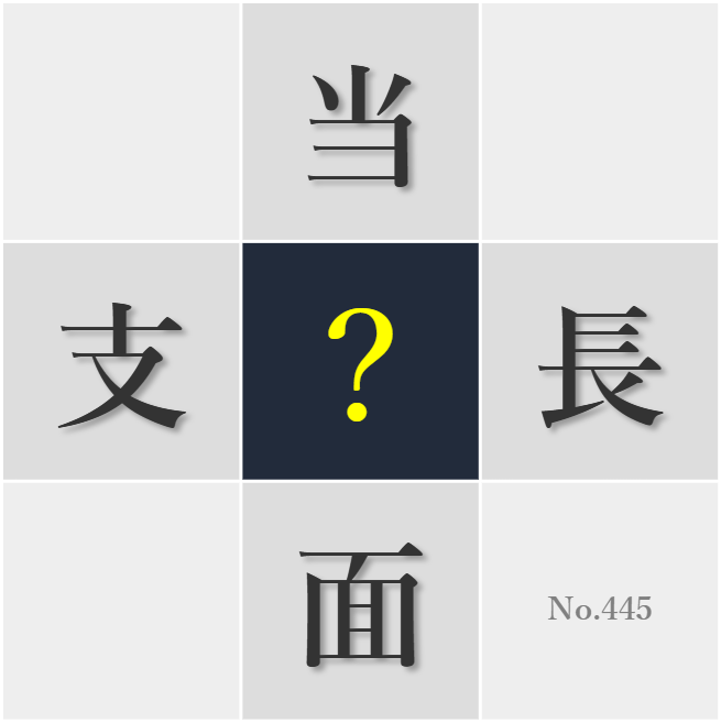 漢字クイズ No445:○地的な対応も重要だが全体構想を見失ってはならない
