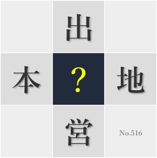 漢字クイズ No516:○頭指揮には卓越した判断力が求められる
