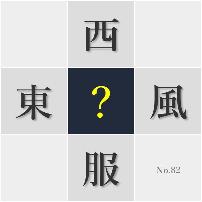 漢字クイズ No82:○服を合わせるのが楽しい
