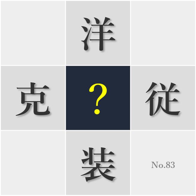 漢字クイズ No83:○装で第一印象を左右することを知った
